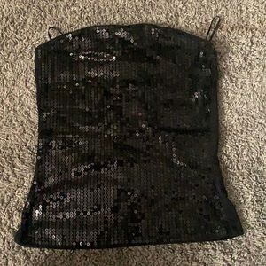 Black Sequin Tube Top